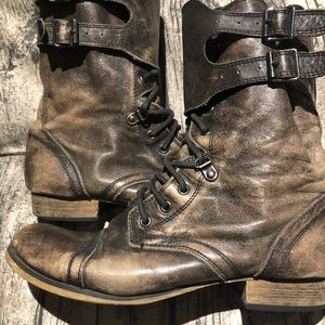 Aldo Leather Combat Boots